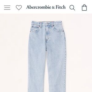 Abercrombie, Light wash, 90s ultra high rise jeans